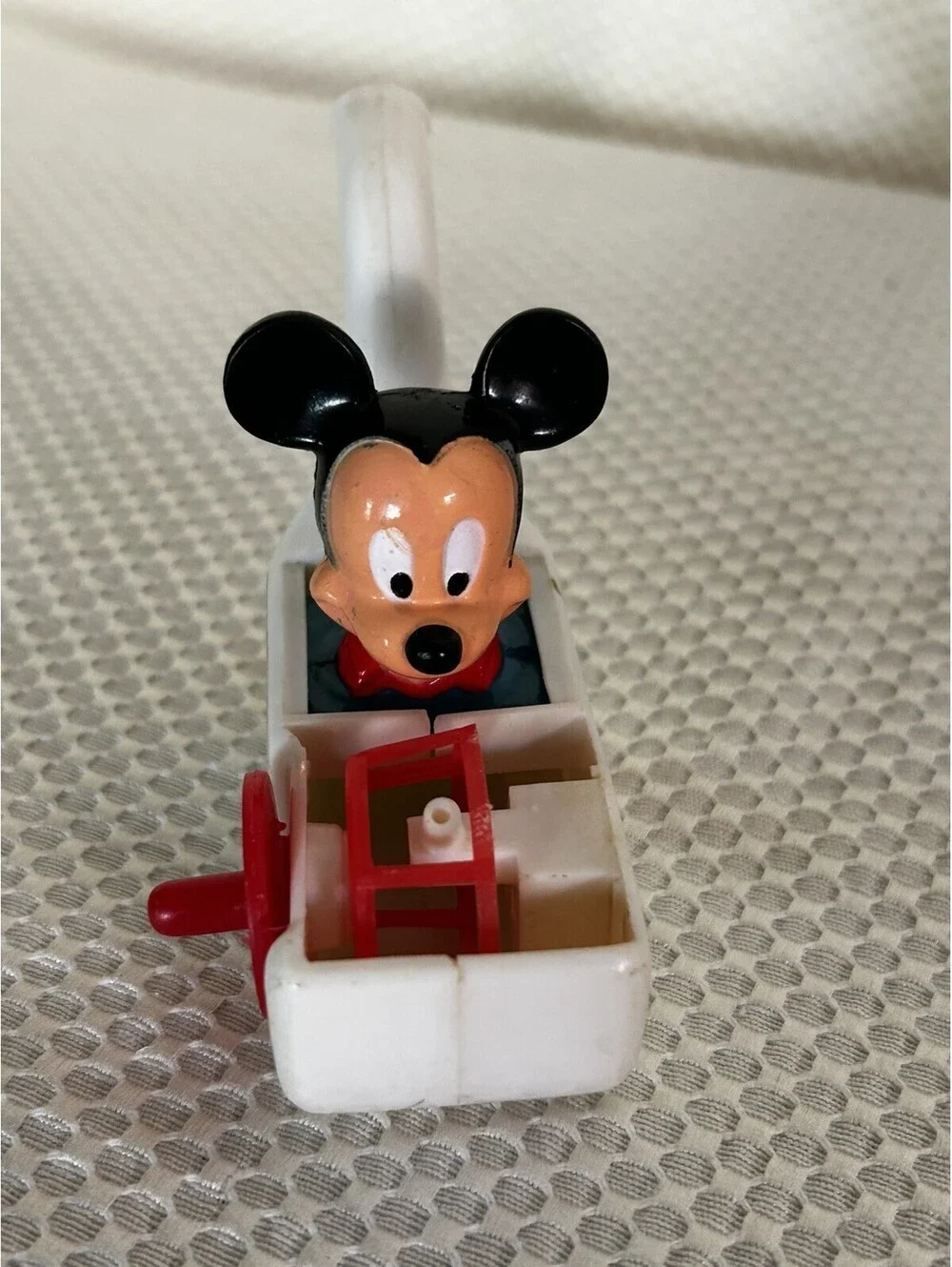 Vintage White Mickey Mouse Disney Tootsietoy Manual Bubble Blower Rub A Dub Dub
